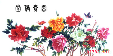 富貴滿(mǎn)堂蘇繡  牡丹裝飾畫(huà)圖案  牡丹刺繡畫(huà)圖案