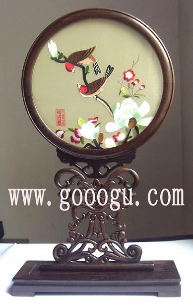 蘇州雙面繡，小雙面繡臺屏，中國雙面繡