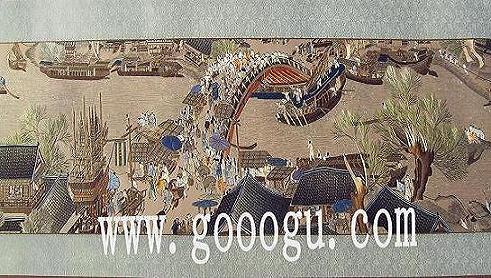 清明上河圖虹橋部分，蘇州刺繡清明上河圖