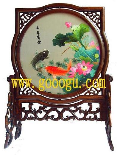 年年有余雙面繡，中國(guó)蘇繡雙面繡