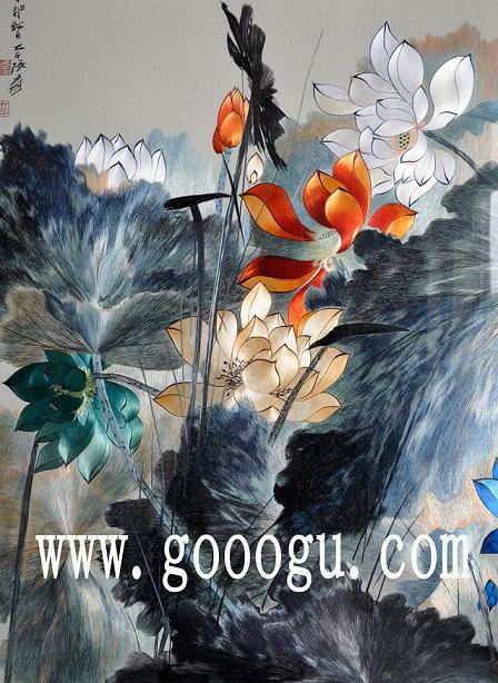 蘇繡精品，高檔刺繡屏風(fēng)