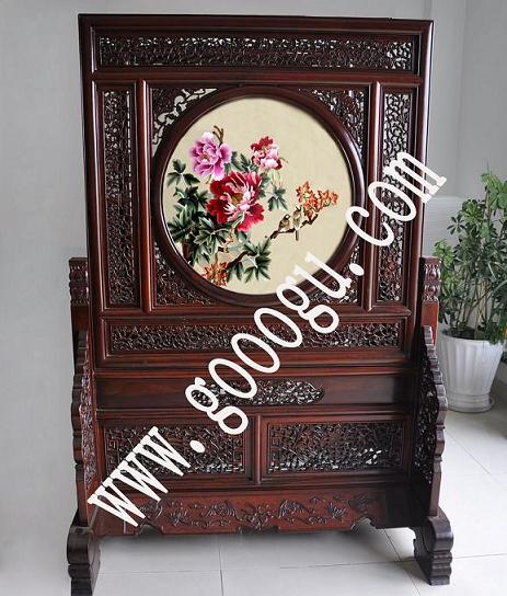 榮華富貴牡丹，居家玄關(guān)，雙面繡擺件，蘇州刺繡