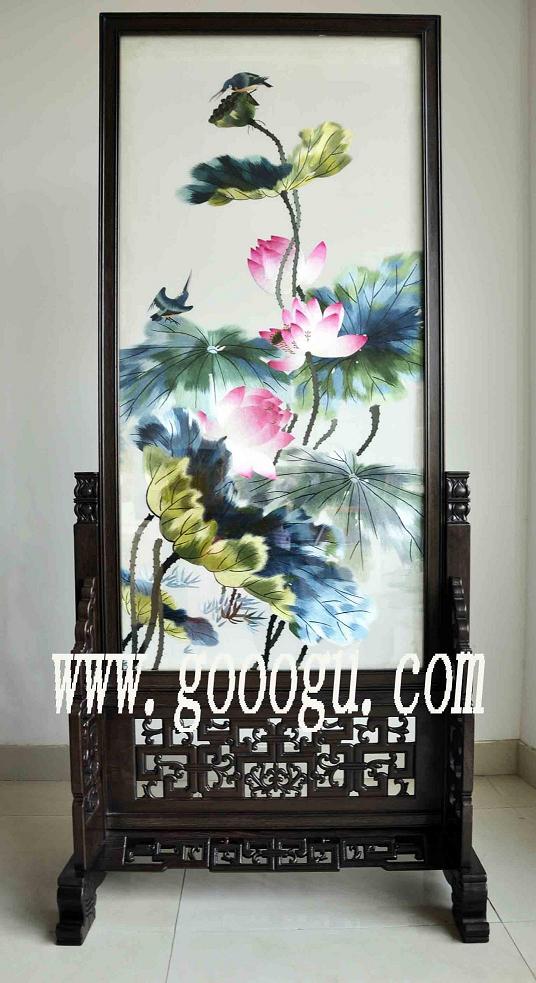 蘇繡雙面繡隔斷，刺繡屏風(fēng)玄關(guān)，蘇州雙面繡