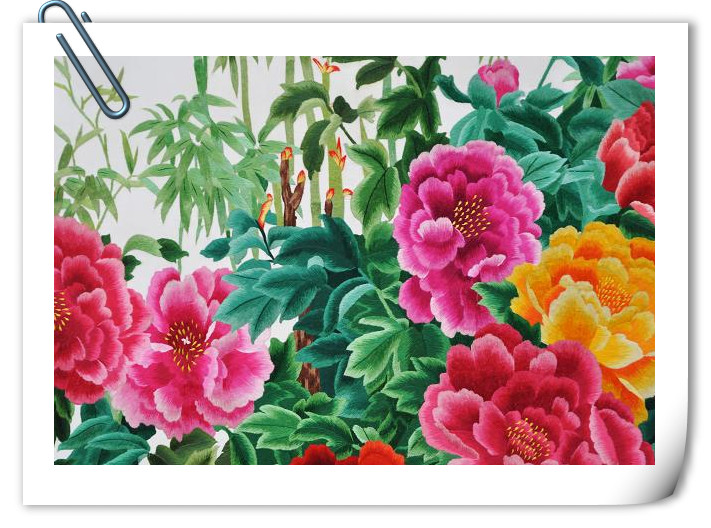 國花牡丹、蘇繡精品