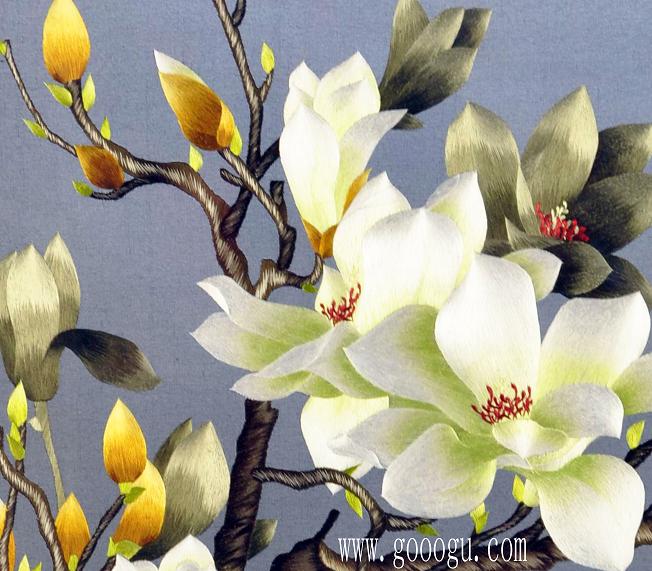 玉蘭花部分特寫！做工精細(xì)，翠條多力引風(fēng)長(zhǎng)，點(diǎn)破銀花玉雪香。