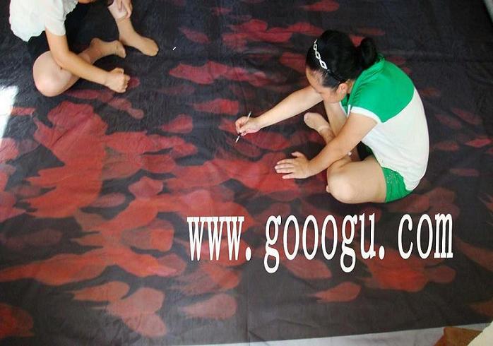 大型刺繡隔斷，房產(chǎn)售樓處裝飾，雙面繡隔斷