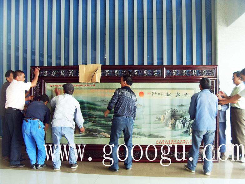 蘇繡迎客松屏風(fēng)，雙面繡屏風(fēng)，蘇州刺繡屏風(fēng)，嬌古蘇繡