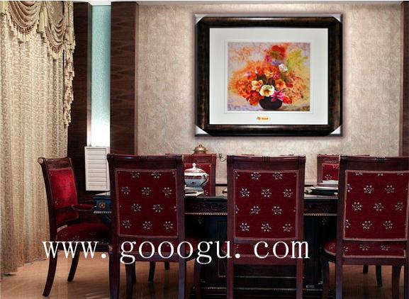 居家刺繡壁畫(huà)效果圖，別墅裝飾畫(huà)，豪宅壁掛國(guó)效果圖