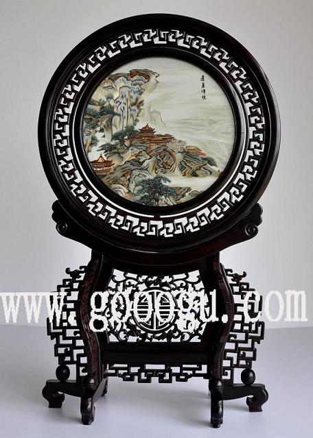 山水高檔雙面繡，高級(jí)蘇州雙面繡，風(fēng)景刺繡精品