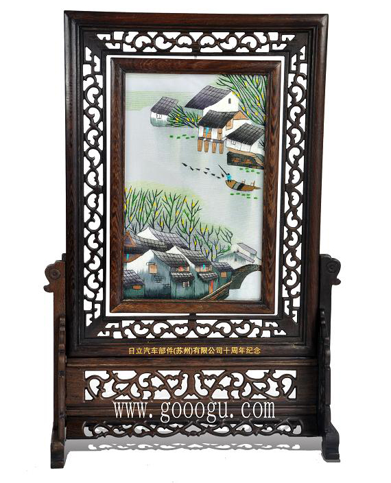 精品雙面繡豎架、江南水鄉(xiāng)