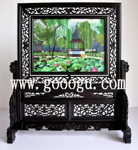 蘇繡，園林， 雙面繡 ，工藝品